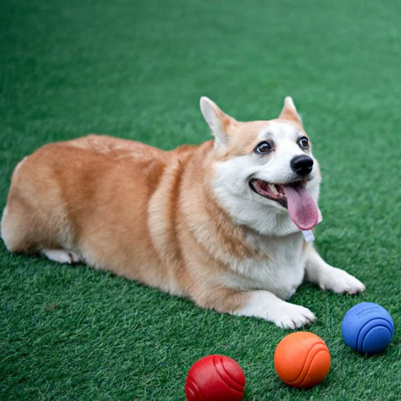 Solid Bite-Resistant Chewing Toy Ball for Pet Dog, Indestructible Ball, Rubber Training, Interactive Game, 5cm