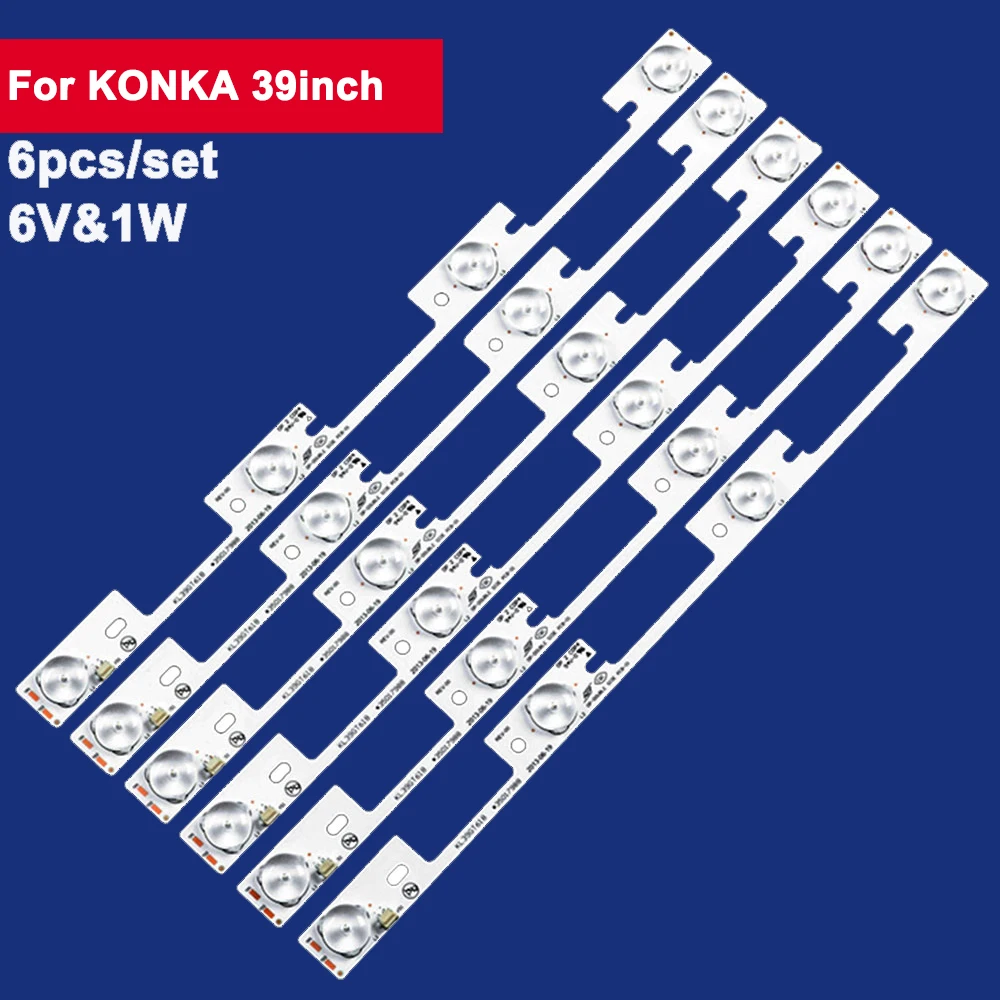 

6Pcs 326mm For KONKA 39inch LED Backlight TV Strip 4Leds 6V&1W 35018339 35018340 35019864 TV LED Bar KDL39SS662U KDL40SS662U