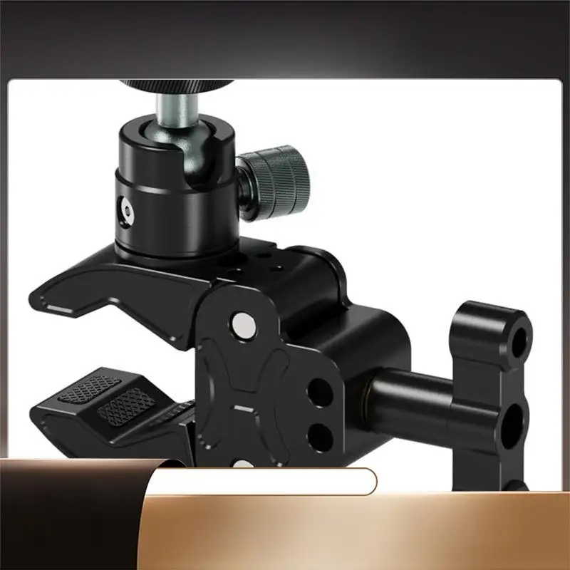 X64A-Sports Camera Strong Clamp Gimbal Bracket 1/4 Screw Ball Head Photography Gimbal Metal Crab Claw Universal Multifunction