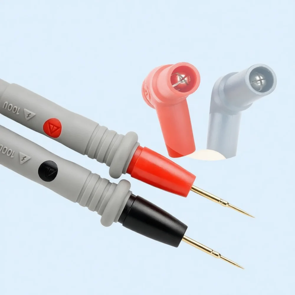 Professional Multimeter Leads 20A Gold Plated Sharp Tip Probes With Crocodile Clips Electrical Measurement Testing Tools Device