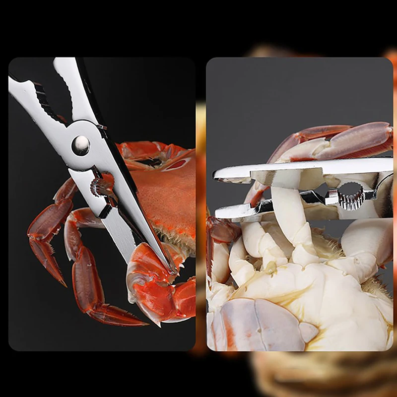 Picking Crab Meat Is Easy Seafood Tool Set Crab Crackers Picks Spoons Set Stainless Steel Pliers Lobster Clamp Pliers Clip