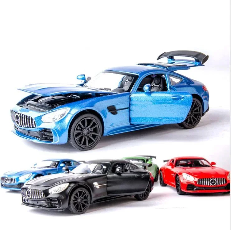 1:32 Scale mercedes scale Racing Car Model Toy For Mercedes Benz AMG GTR Sports Car Metal Toy Car For kids Gift With Original