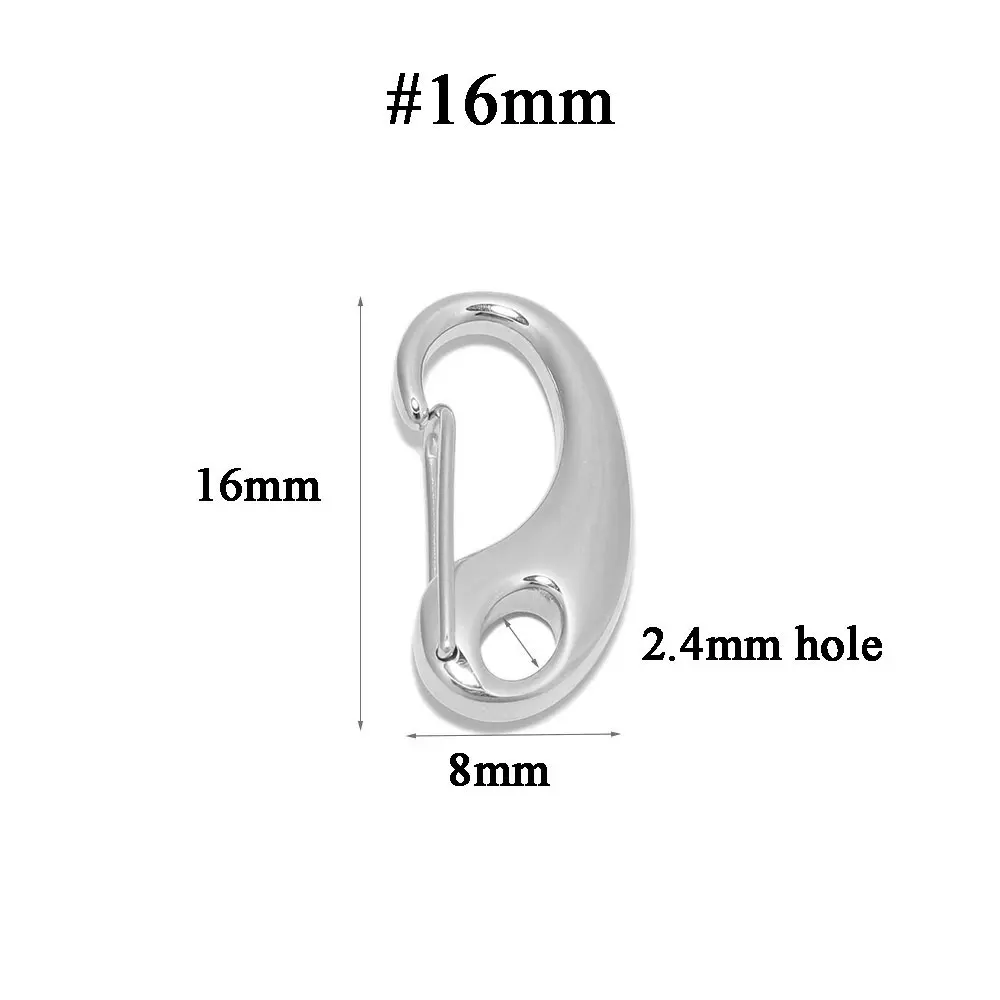 5 stücke Edelstahl d Hummer Verschlüsse Feder haken Schlüssel anhänger Taschen Schnapp verschluss Schnallen Anschlüsse DIY Schmuck Zubehör
