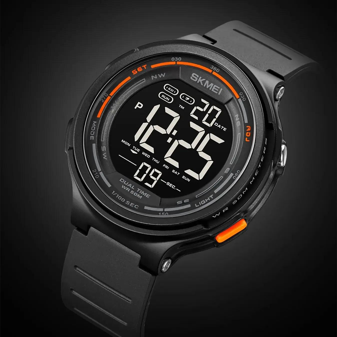 

Мужские спортивные часы, модные камуфляжные 5 бар, водонепроницаемые наручные часы, будильник, цифровой механизм, светодиодный светильник, обратный отсчет