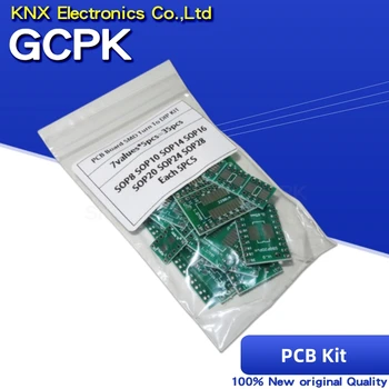 35 adet = 7 değer * 5 adet PCB kartı kiti SMD DIP SOP MSOP SSOP TSSOP SOT23 8 10 14 16 20 24 28 SMT DIP 100% orijinal yeni