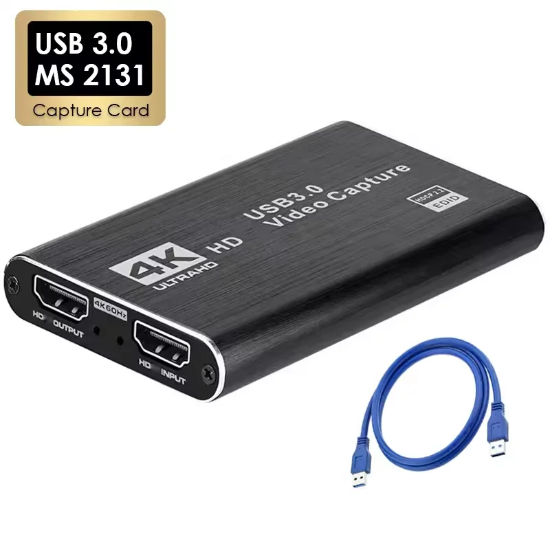 

4K USB 3.0 карта видеозахвата 1080P 60 Гц HD HDMI-совместимый видеорегистратор захват для PS4 Switch записи игр прямая трансляция