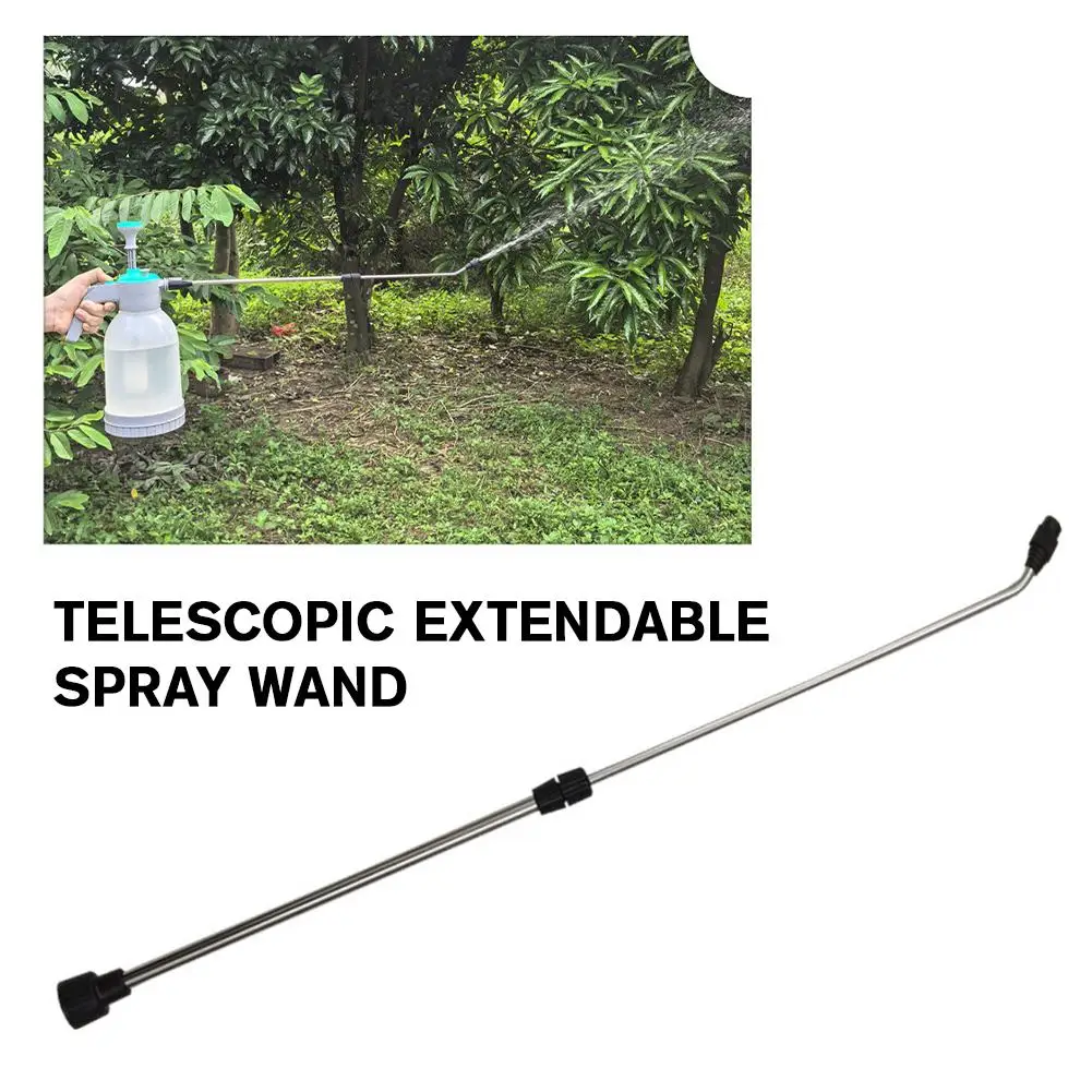 43-75cm Telescopic Spray Wand Stainless Steel Extendable Sprayer Lance Leak-proof Extension Rod for Garden Pressure Sprayer