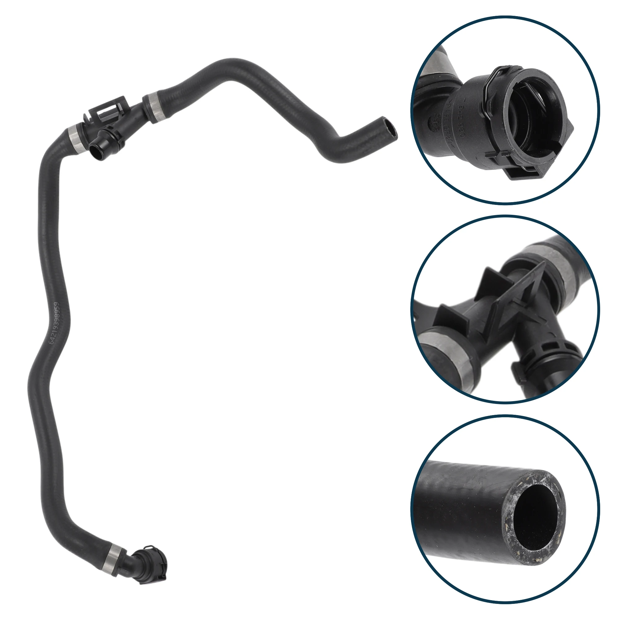 

UXCELL Шланг радиатора, шланг обогревателя No 64219398959 для BMW 330i 2018-2019, резиновый шланг охлаждающей жидкости, черный, 1 шт.