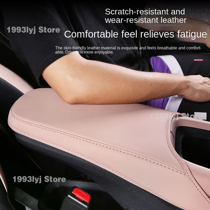 For BYD Seagull 2022 2023 2024 Car Center Control Armrest Box Microfiber Leather Trim Cover Max Accessories