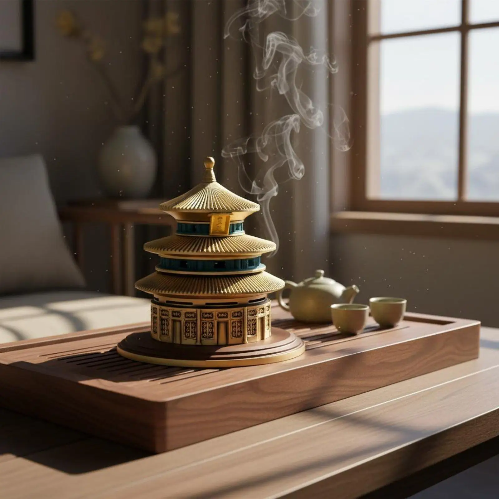 Brass Aroma Burner Burner Gift Box Home Decor Creative Design for Meditation