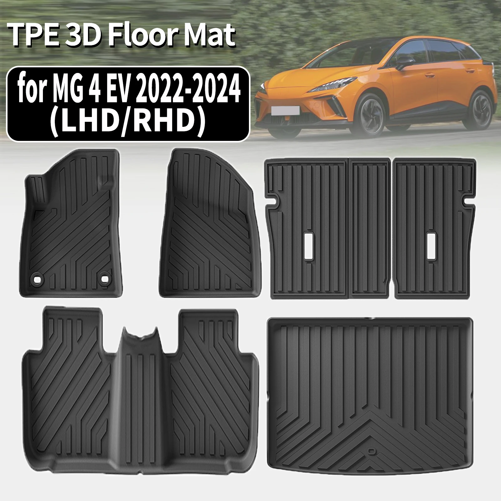 

for MG4 MG 4 Electric 2024 2023 2022 (Not Fit for Urban) Eco-Friendly TPE Floor Mats Non-Slip Dustproof Car Interior Accessories