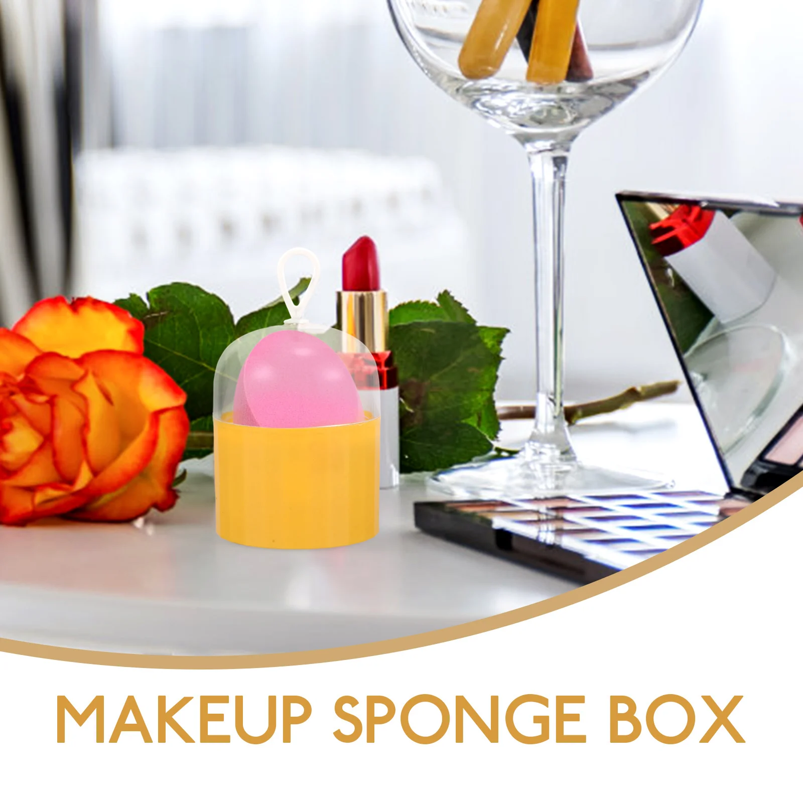 

4Pcs Makeup Sponge Storage Boxes Travel Sponge Holder Reusable Holder for Foundation Puff Powder Puff Container