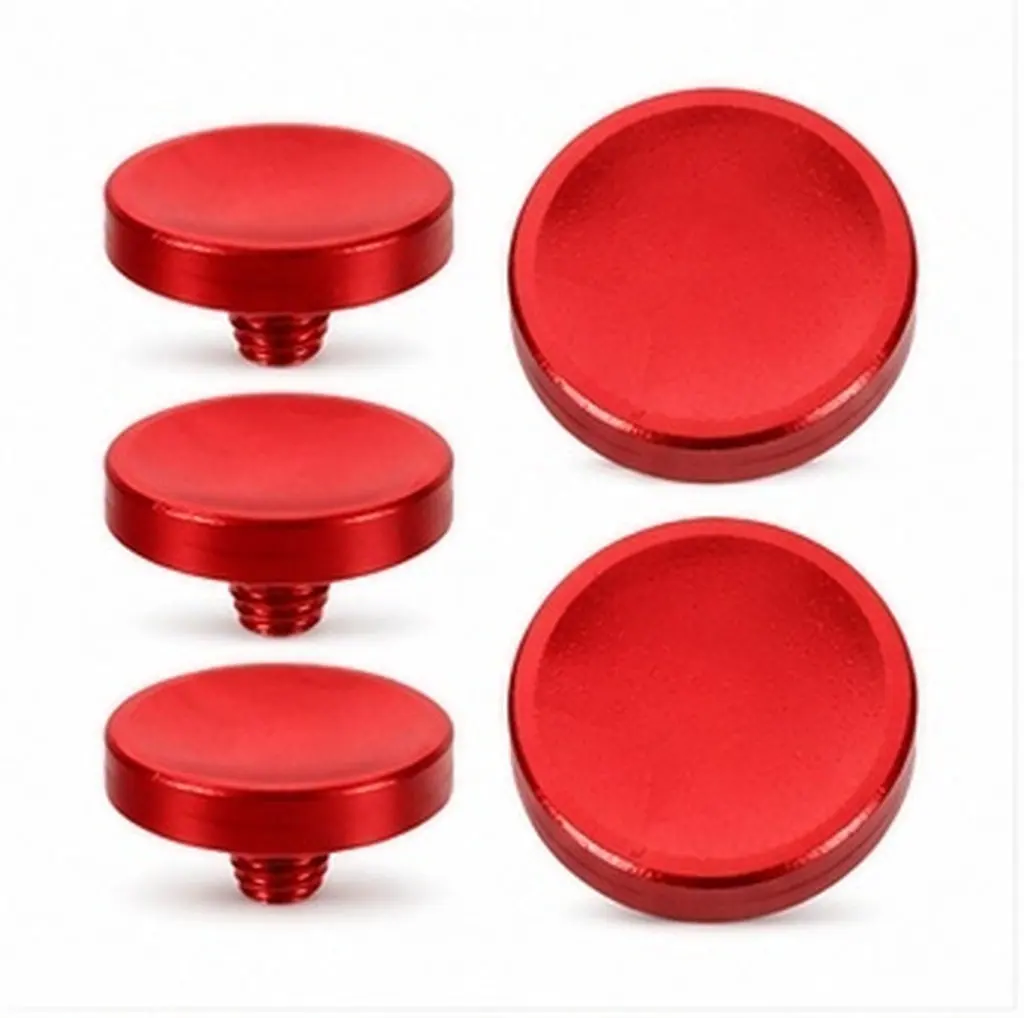 5Pcs Camera Shutter Button Metal Red Soft Release Replacement Threaded Screw for Dslr Film Camera Control Capture Accessory