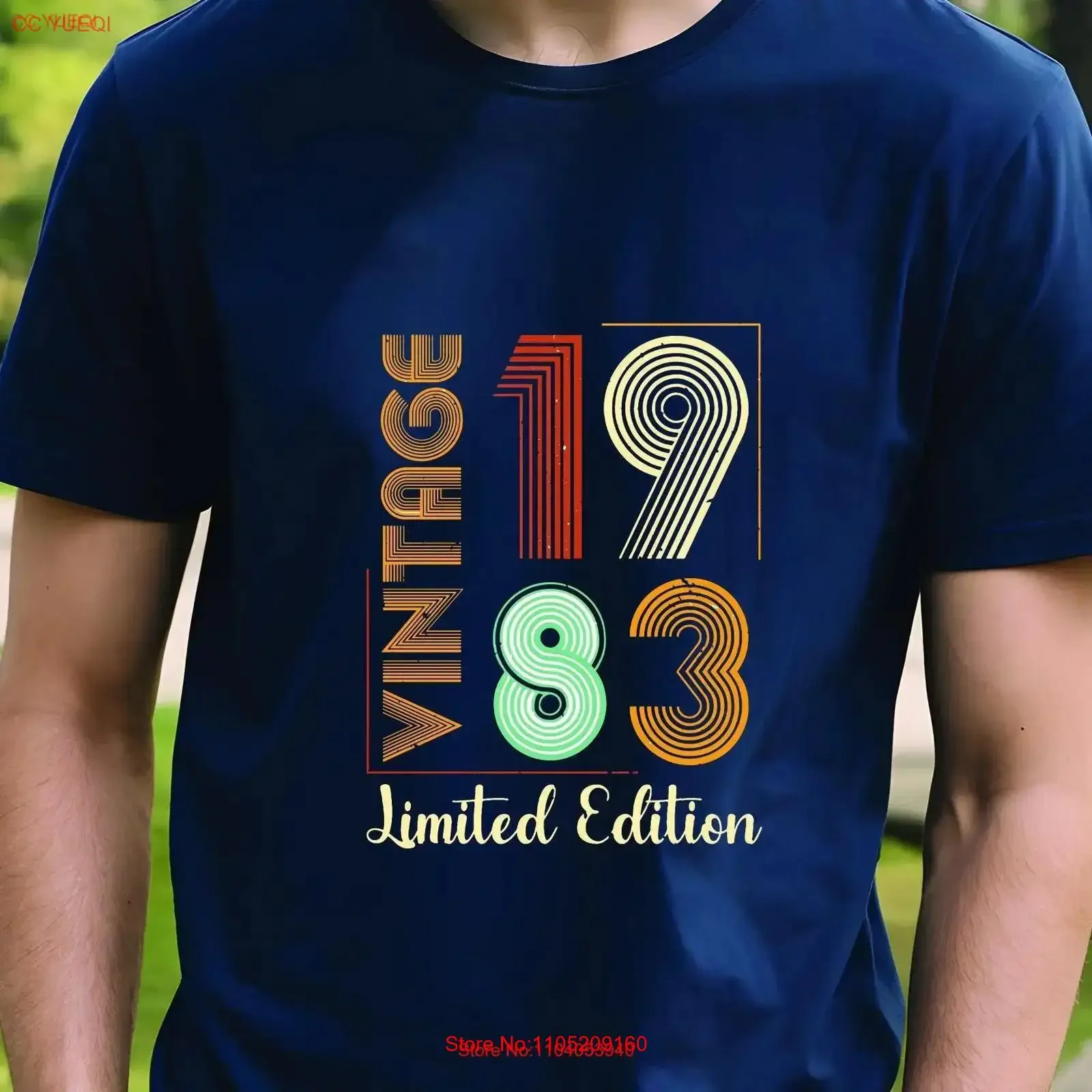 Винтажная футболка на 41-й день рождения для него в возрасте до совершенства 1983, забавный дедушка, оригинальные детали, винтажный стираный топ для повседневной носки