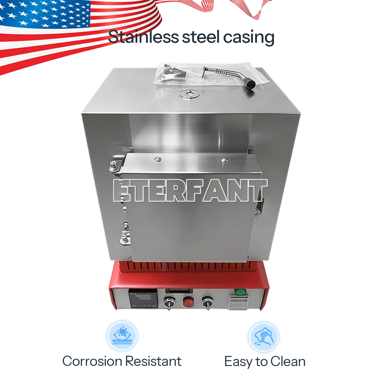 ETERFANT Dental Lab 3000w Burnout Furnace 1100℃ High Temperature Ceramic Fiber Heating Furnace 110V KSW Temperature Controllers