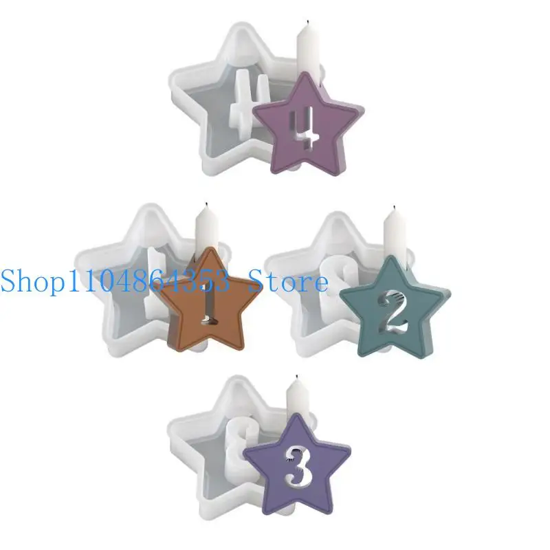 652F Flexible Silicone Mold for Personalize Number Designs Portable for Festival Occasions and Home Decoration