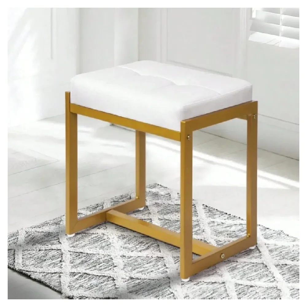 

makeup vanity chair bedroom furniture stool chairFur Vanity Stool Chair, Vanity Chair With Gold Metal Leg, Furry Soft Padded Foo