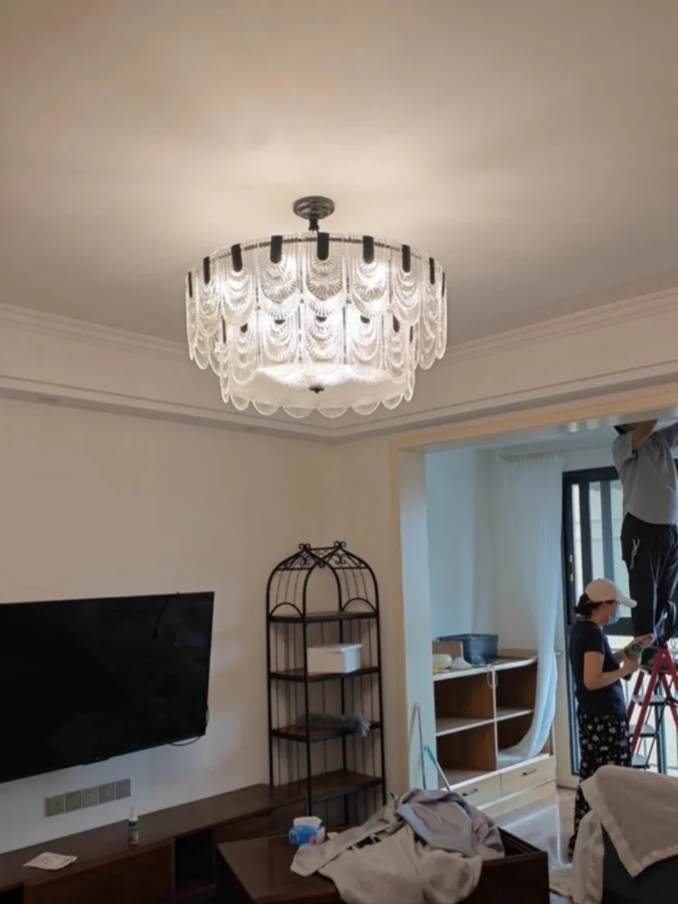 الحديثة الفرنسية نمط Led كريستال الثريا ديكور المنزل غرفة المعيشة غرفة نوم غرفة الطعام المطبخ أضواء الثريا تركيبات