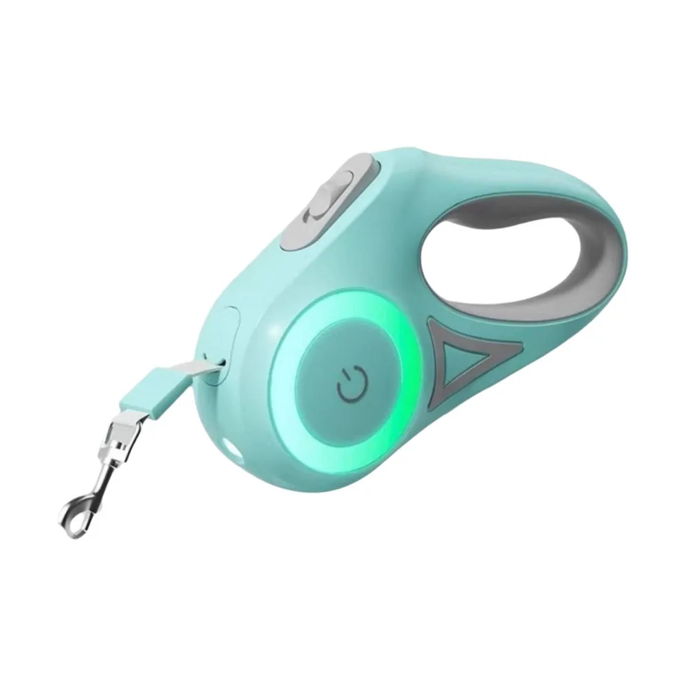 

Nylon Retractable Dog Leash 3 Meters Non-Slip Handle LED Luminous Dog Leash Anti-Escape with LED Flashlight Pet Traction Rope