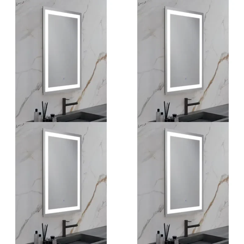 for Adjustable Bathroom Mirror with LED Light for Barbershop
