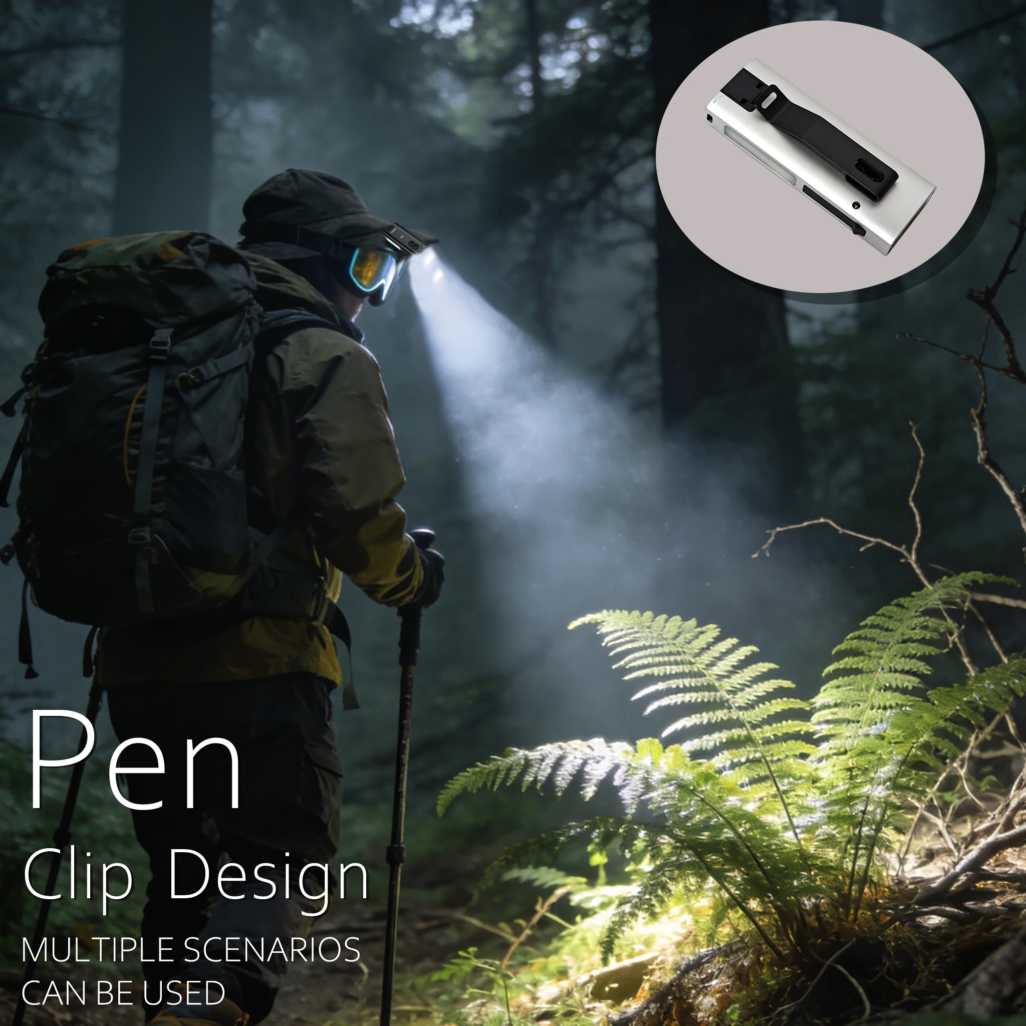 K3 Portable Handheld Flashlight RGB/LED Switchable with Igniter Outdoor Survival Gear Compact Emergency Light