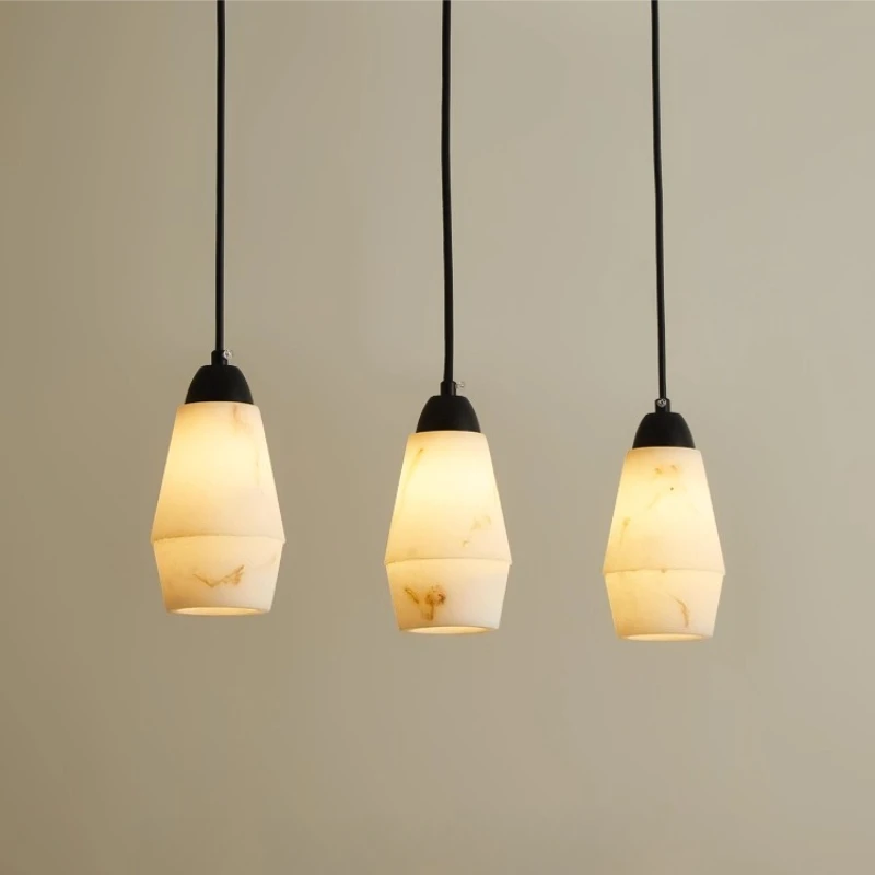 Spanish Three Headed Imitation Marble Pendant Light Hotel Homestay Kitchen Table Hanglamps Creative Designer Artistic Decorative