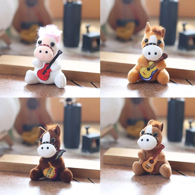 Cartone animato carino violino pony ciondolo bambola giocattolo ciondolo bambola di pezza morbida portachiavi zaino borsa per auto portachiavi decorazione regalo per bambini
