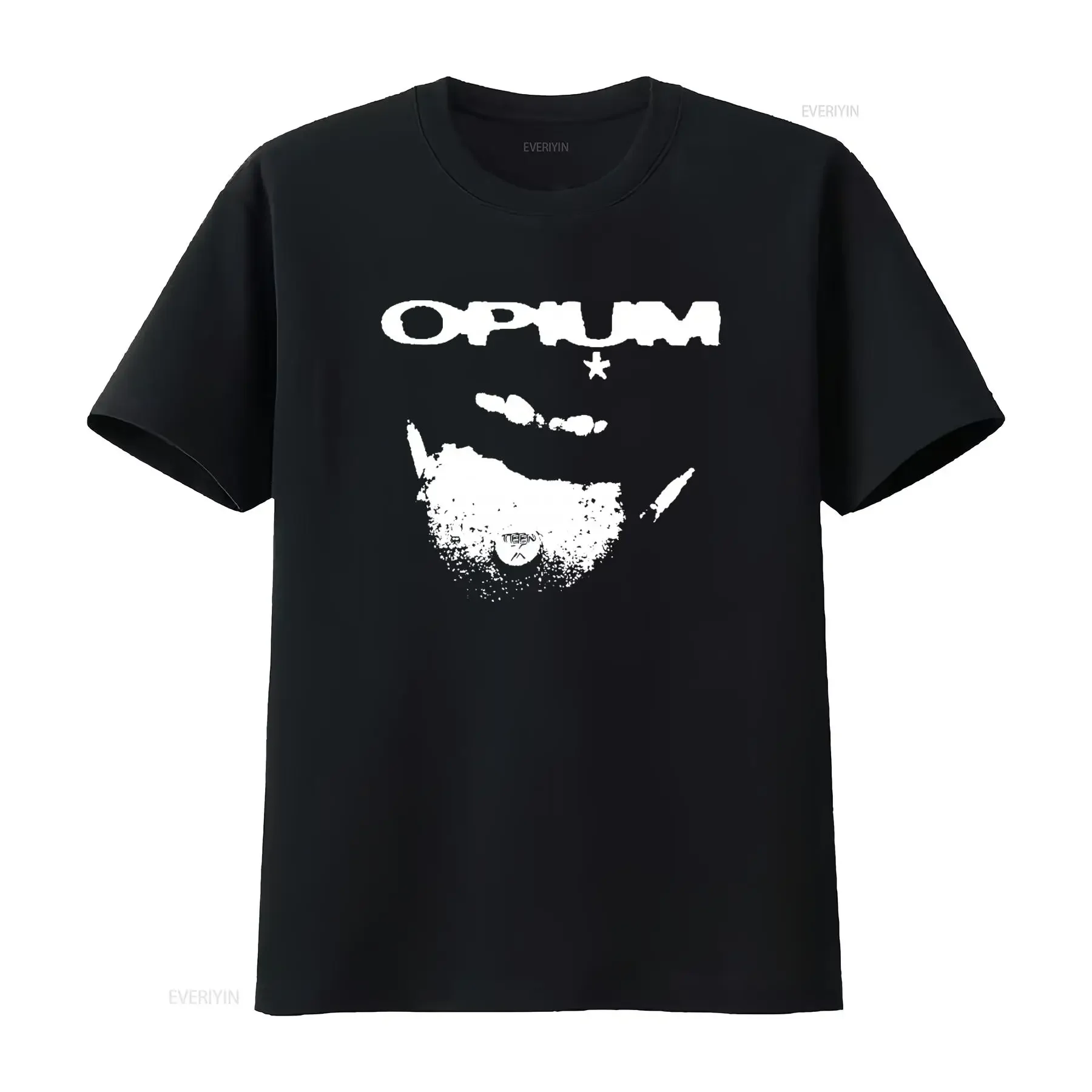 Opium Streetwear Style T Shirtn X Ken Carson shirt vintage Washed homme streetwear Slightly Stretched Unisex Casual Stylish