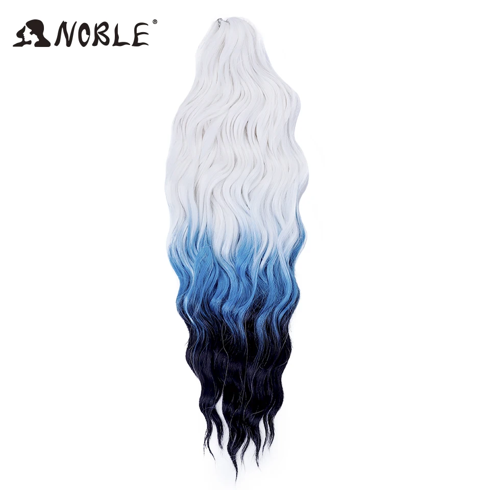Noble Synthet Hair Water Wave Twist Crochet Hair Synthetic Braid Hair Ombre Blonde 24 Inch Deep Wave Braiding Hair Extension