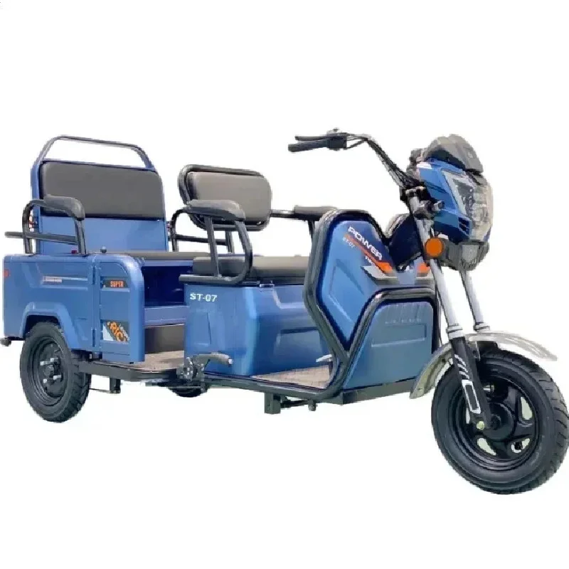 electric tricycle for the elder cloth to transport children passenger and cargo dual-use three-person