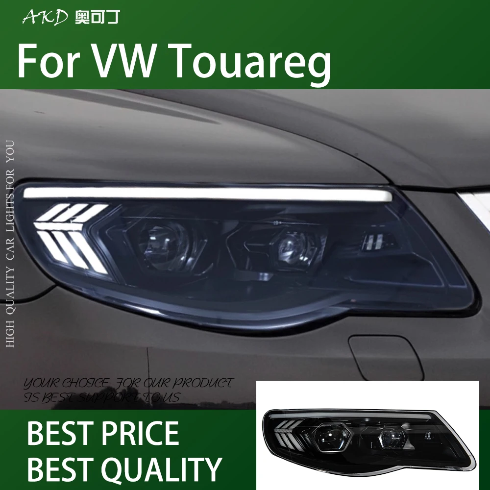 

Car For VW Touareg 2010-2016 Headlights DRL Hella 12V H7 LED Bi Xenon Bulbs Fog Lights Car Supplies Accessory Touareg Head Lamp