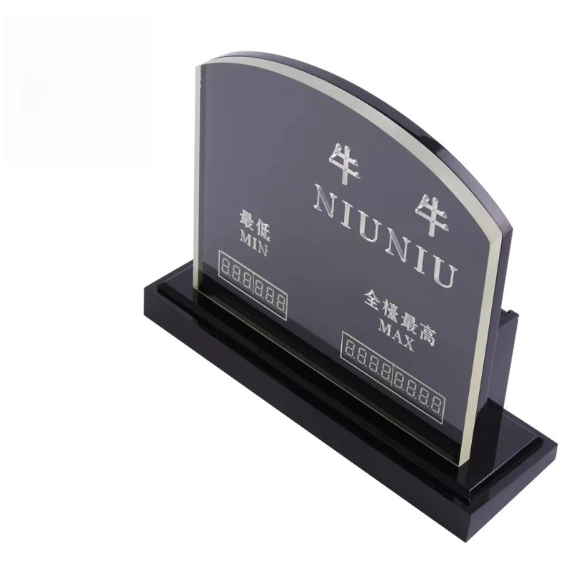 Engraved 21-point digital minimum and maximum limit sign with variable led light