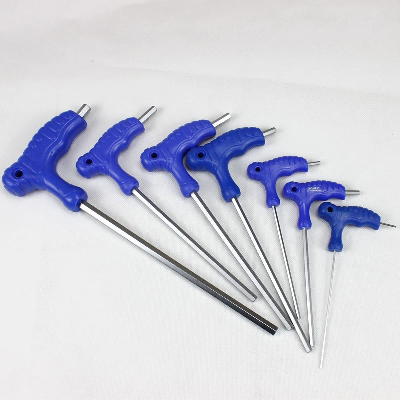 1pc 1.5-6mm Wrench Long Arm Allen Hex Key Wrench Spanner Hexagon T Type Wrenches Bicycle Repair Tools