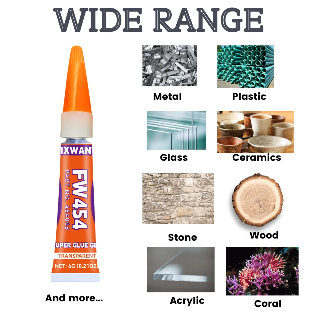 Superkleber-Gel – universeller Schnellfix-Kleber für Schuhe, Glas, Schmuck, PVC, Heimwerkerarbeiten – schnell trocknende und langlebige Bindung