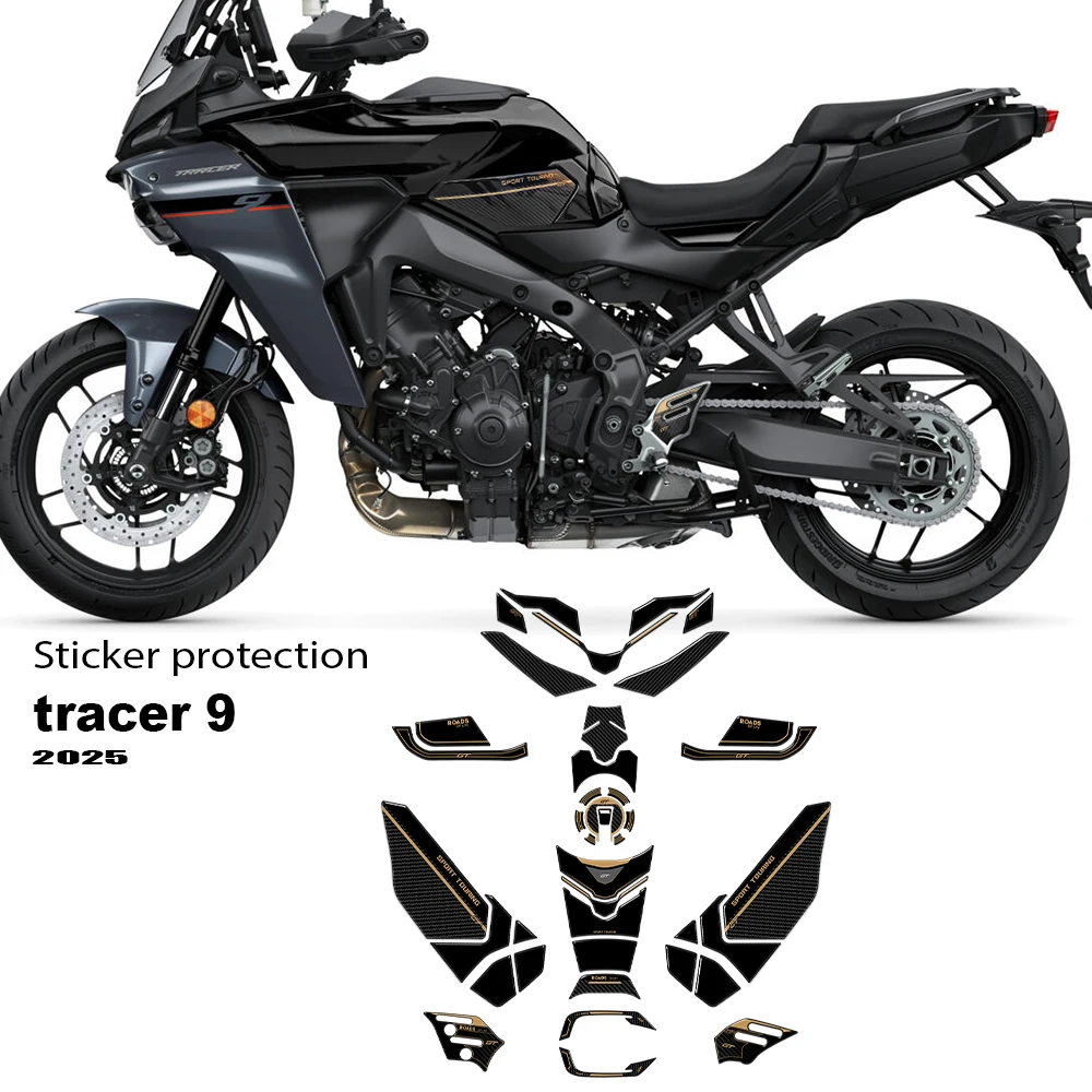 

tracer 9 gt 2025 accessories Fuel Tank Sticker Oil Gas Cap 3D Decal Cover Protector Waterproof For Tracer 9GT 2025