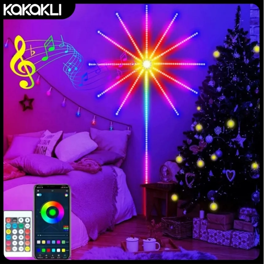

Светодиодный окружающий свет, умная RGB лампа для киберспорта, приложение с дистанционным управлением, голосовое управление, ритм, праздничная вечеринка, Рождественский декор, световая полоса