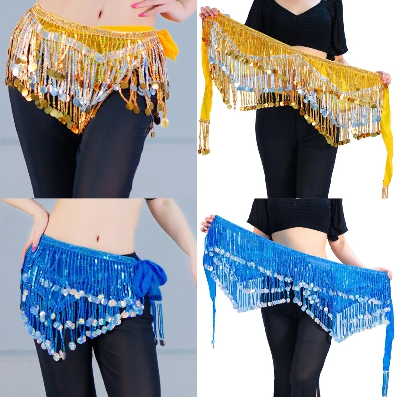 Sequins Wrap Váy bụng nhảy HIP HIP Wrap