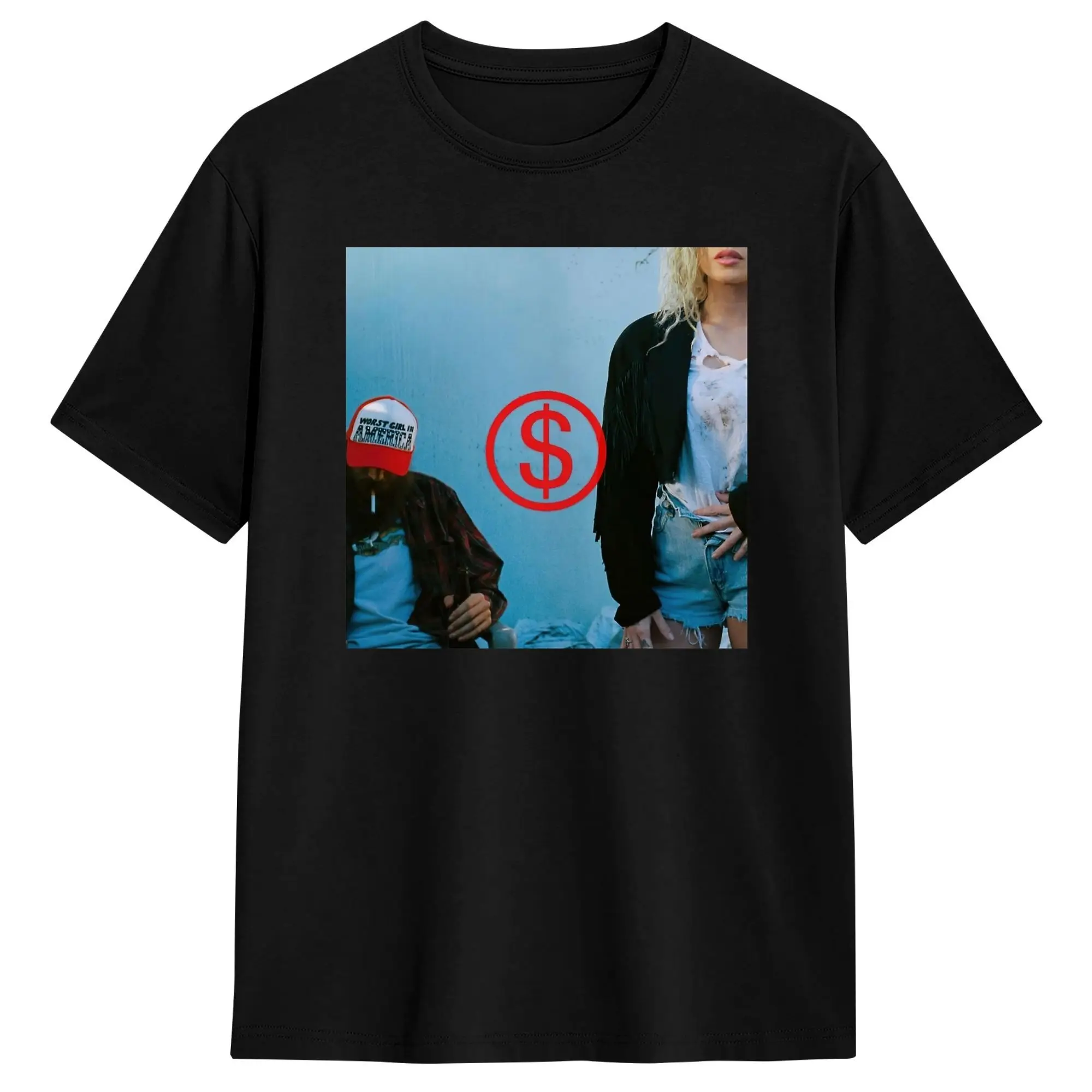 Worst Girl in America Slayyyter Cotton T-Shirts  Trending Tee Shirt for Men's Beach Y2K Basic Printed Short Sleeve Tees