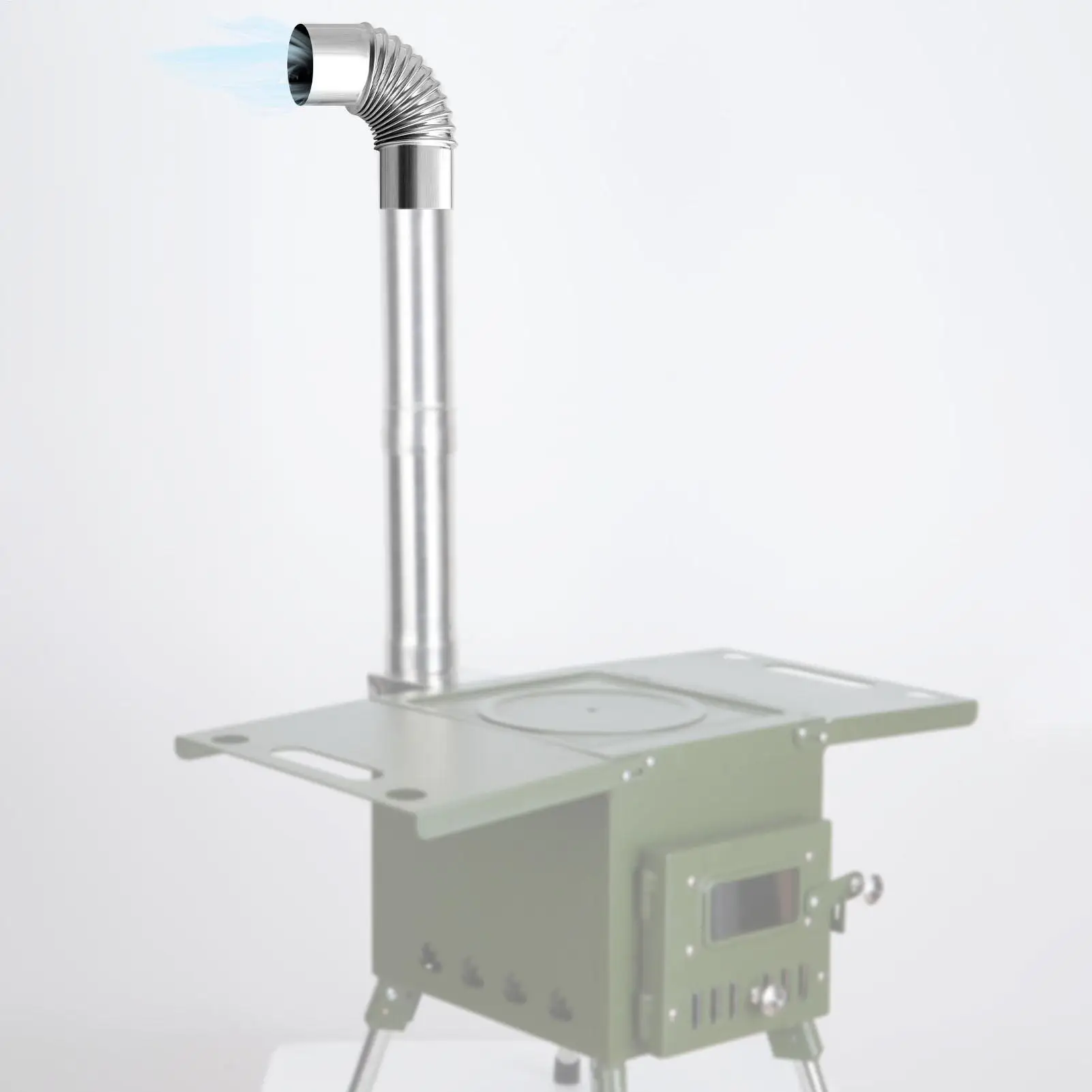 

Гибкие трубы для походной печи с 90-градусным изгибом, дровяная печь из нержавеющей стали, дымоходная труба, аксессуары для кухонной плиты для кемпинга