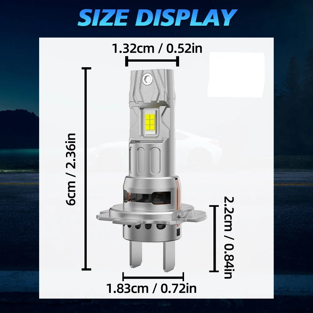 2/4x feixe alto e baixo para kia sedona 2002-2005 specra 2002-2004 soul 1 2 esportes faróis led 6000k 30000lm lâmpadas de cabeça
