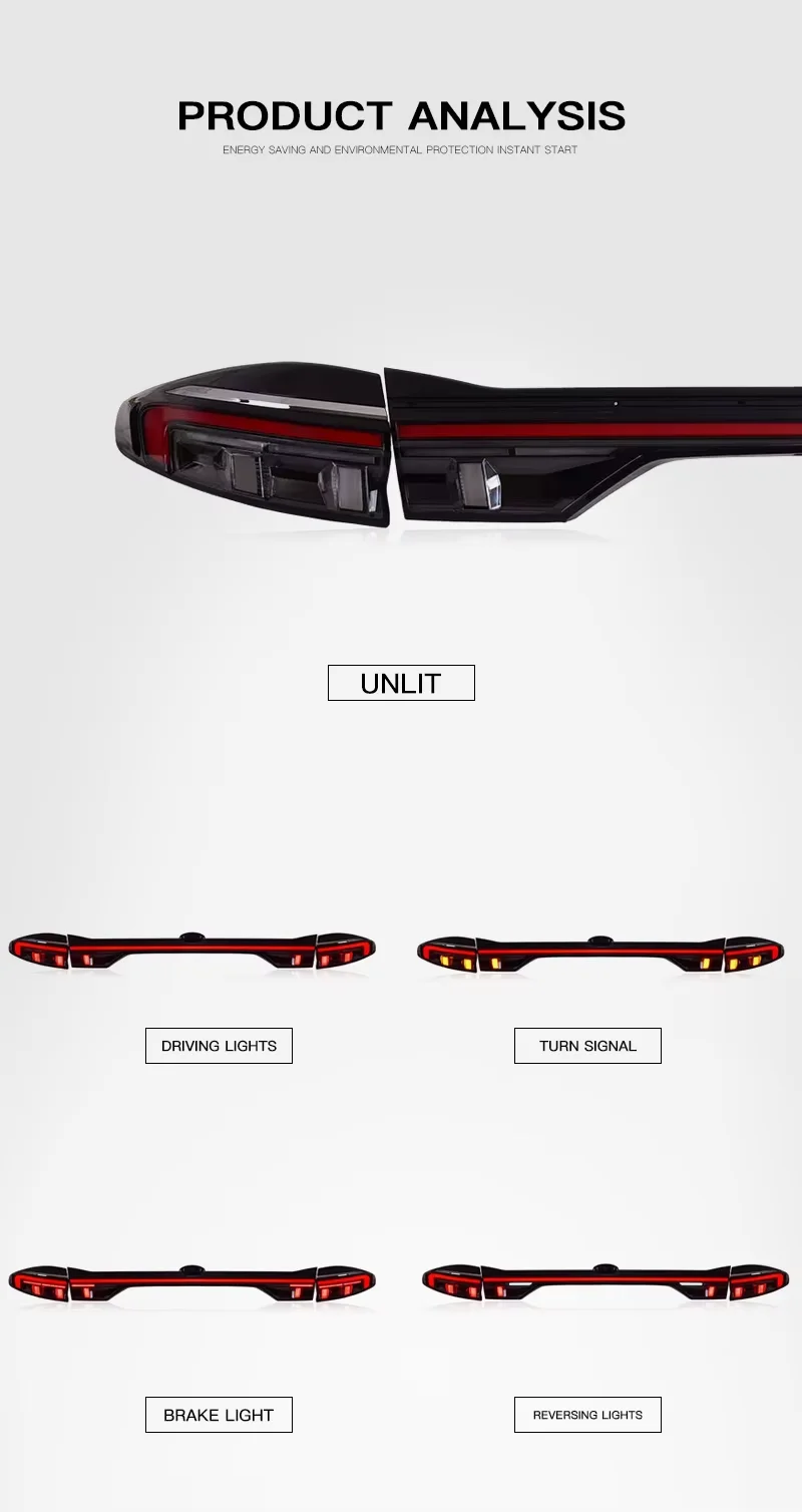 LED Tail Lights For Ford Fusion Mondeo 2013-2020 With Startup Animation DRL Turn Signal Rear Lamps