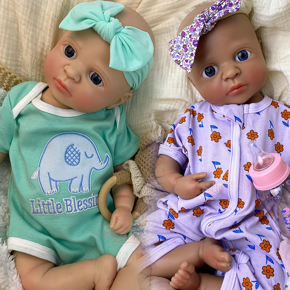 Open Mouth 20 Inch Washable Silicone Reborn Doll Sleeping Cuddle Therapy Decor Cute Blue Eyes Gift Reborn Doll Artist Collection