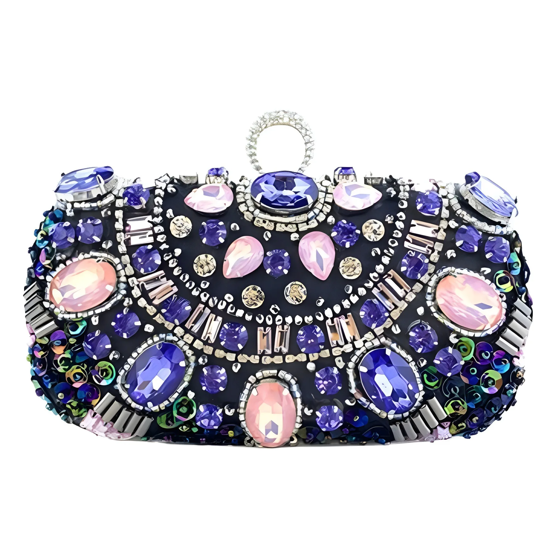 

2026 New Wallet Stylish MultiColor Dinner Bag Golden Tassel Wedding Clutch Purse Shiny