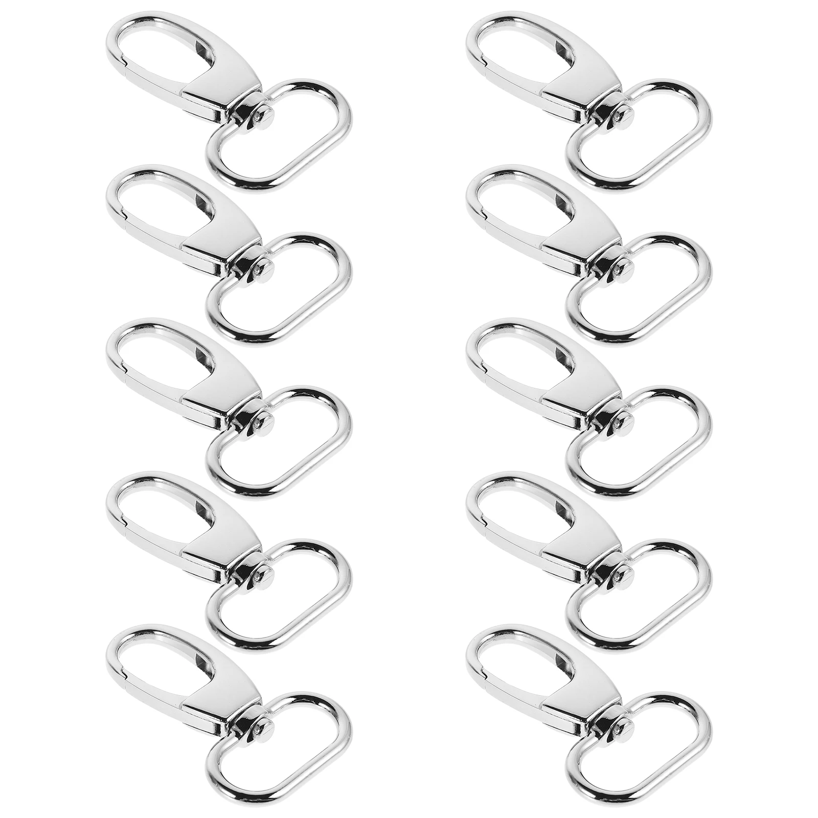 

10pcs Zinc Alloy Swivel Clasps Metal Craft Ring Buckles For Diy Keychains Bag Buckle Clip Key Holder Ring Spring Snap Keychain