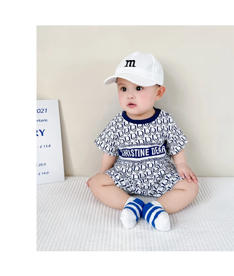 

New baby short sleeved jumpsuit for boys and girls new baby crawling clothes thin shooting clothes 신생아사진 تذكارات للرضع