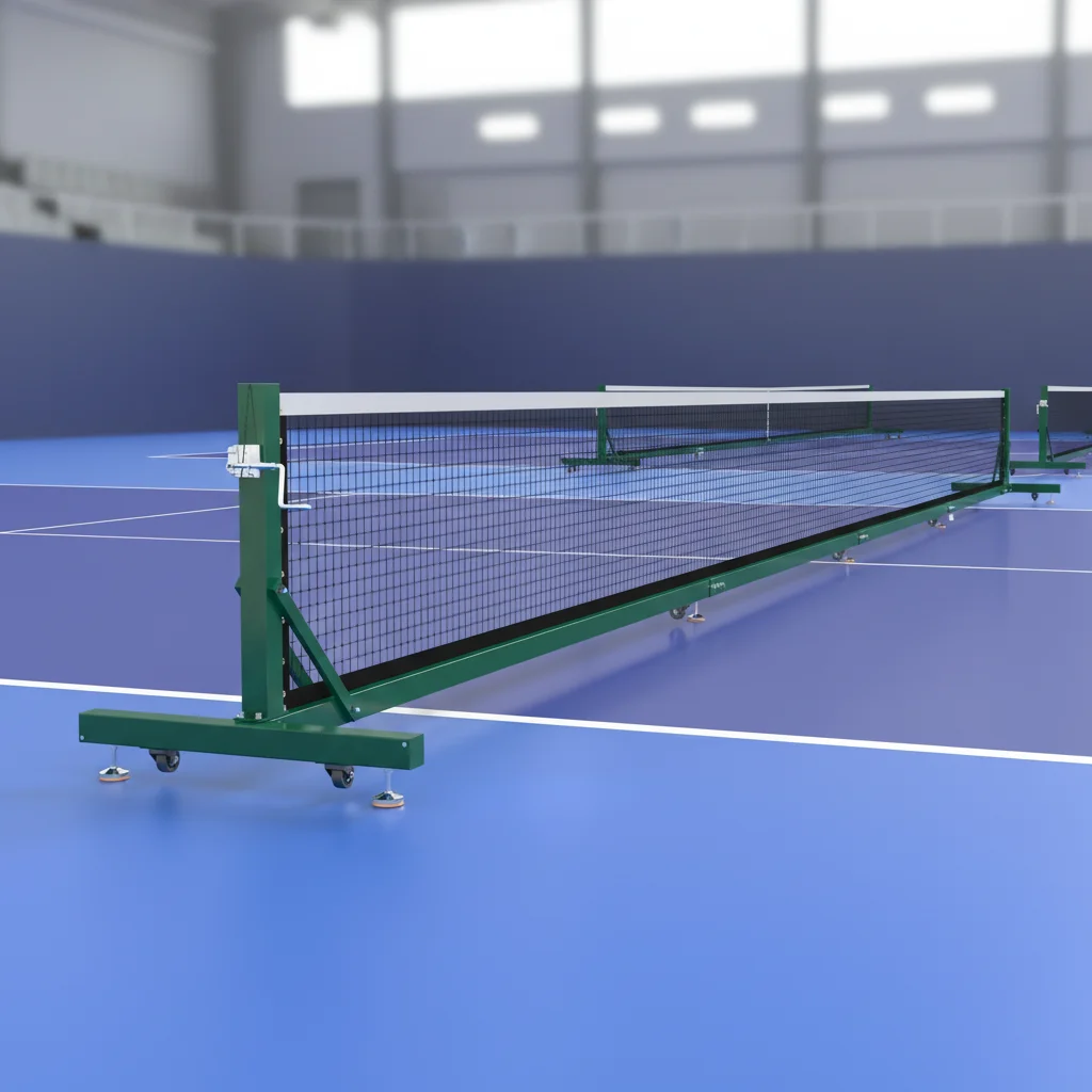 Heavy-Duty Galvanized Steel Tennis Net Posts, Mobile with Wheels, Powder Coated Poles for Outdoor Courts, Durable and Stable