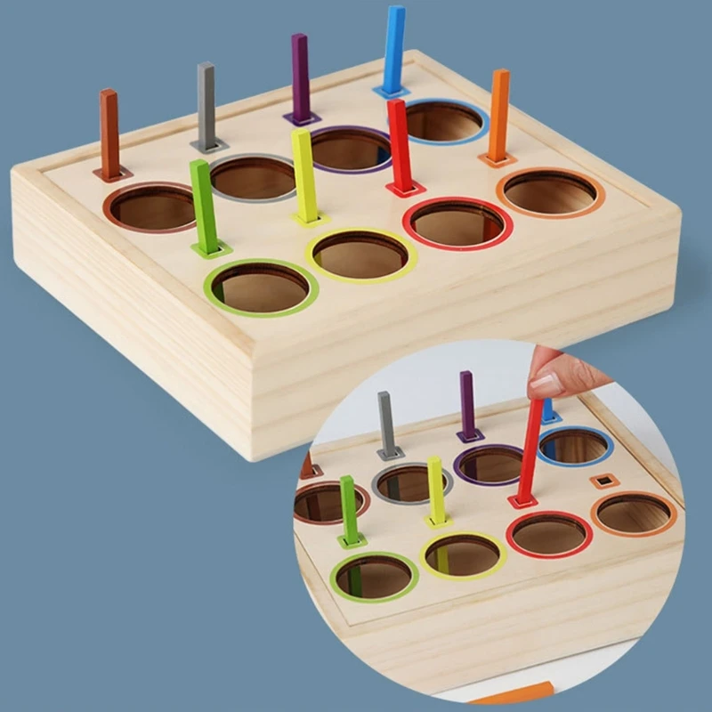 Gioco ordinamento in legno Giocattolo abbinamento colori Giocattolo per l'apprendimento delle abilità motorie fini Regalo