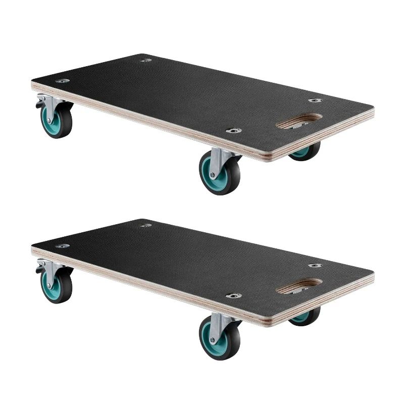 

2 Pack Furniture Mover Dolly Fridge Moving Roller with 4 TPR Wheels Rectangle Flat Dolly for Piano Washing Machine