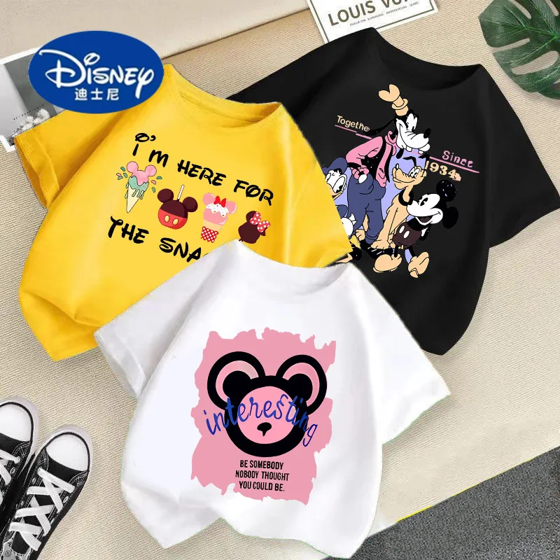 

Disney Kids Cotton Short Sleeve T-Shirt 2025 | Summer Top for Boys & Girls, Breathable Casual Shirt