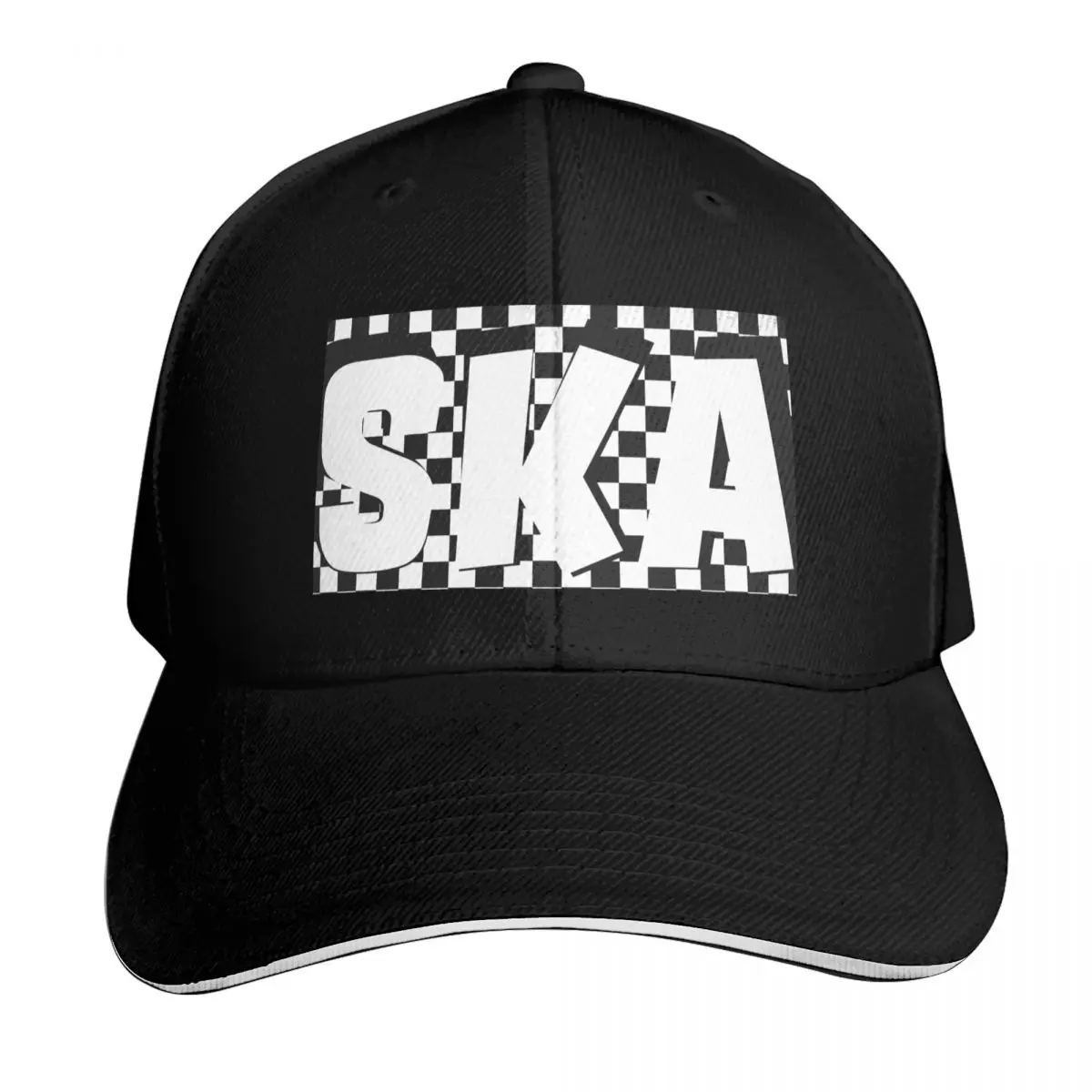 

Ska Checkerboard Baseball Cap Designer Hat Fashion Beach Unique hats Sun Cap Ladies Men's